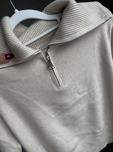 свитер полузамок: Полувер/свитшот с высоким воротником на молнии (half-zip) - — 3