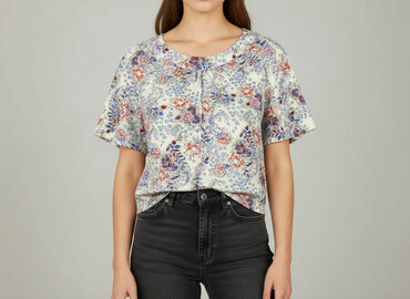 bluzki na krótki rękaw damskie: Women's blouse, size M