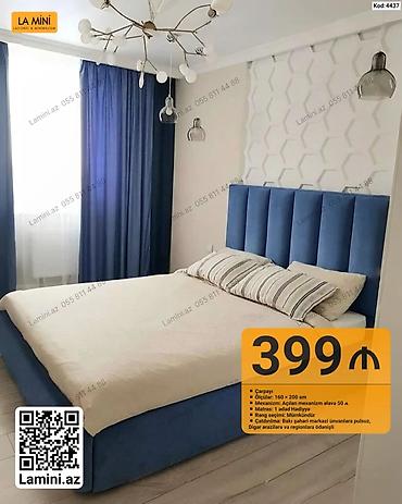 Ev üçün mebel: Məhsul: Çarpayı (Kod: 4437) - Ölçülər: 160 × 200 sm - Mexanizm — 1