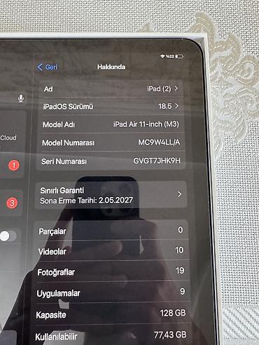 Apple iPad: Apple iPad (Space Gray) – planşet Xüsusiyyətlər: - Korpus: Space Gray — 9
