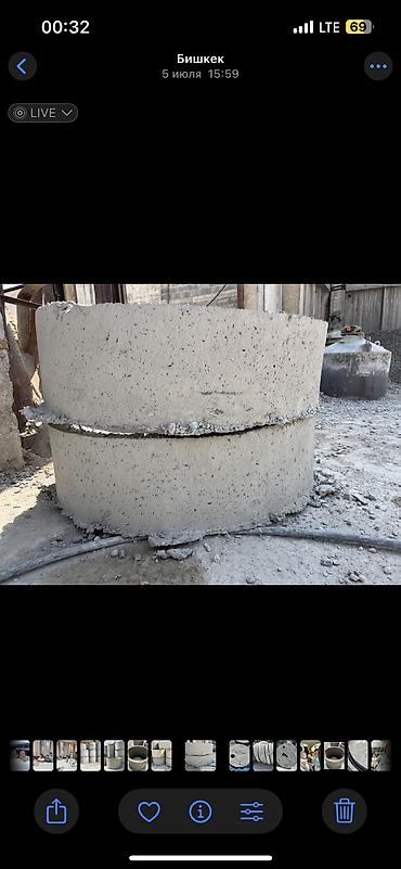 Железобетонные (ЖБИ) кольца для септика: Железобетонное (ЖБИ) кольцо для септика Размер: 150 x 90 x 8 см, Платная установка, В розницу — 22