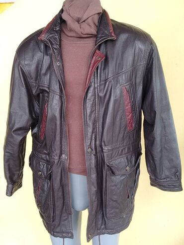 gaudi jakne: Leather jacket Genuine leather, M (EU 50), color - Brown