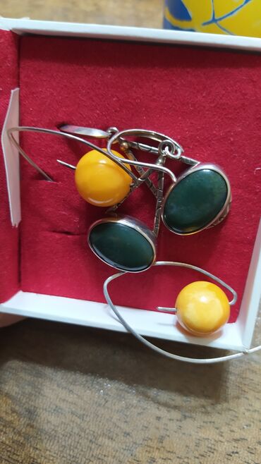 Серебряные серьги: Серебряные серьги, Проба 925, Жемчуг, Женские, Б/у — 3