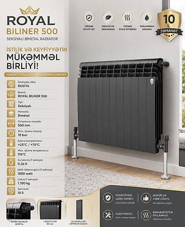 panel radiatr: Yeni Seksiyalı Radiator Alüminium, Ödənişli çatdırılma, Ödənişli quraşdırma, Zəmanətli, Kredit yoxdur — 9