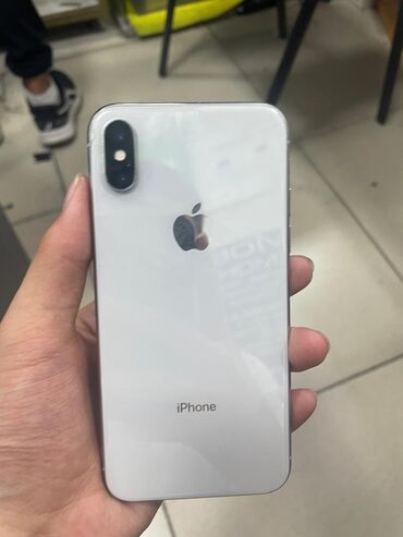 Apple iPhone: IPhone X, Б/у, 64 ГБ, Белый, Чехол, 100 %