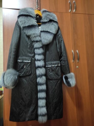 черный пальто: Пальтолор, Кыш, Узун модель, 3XL (EU 46)