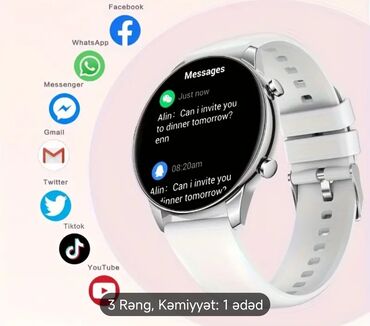 nike saat: Yeni, Smart saat, Sensor ekran, rəng - Qara