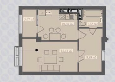 срочно продам квартиру в баку: 1 комната, 42 м², Элитка, 10 этаж, ПСО (под самоотделку)