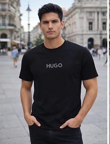 springfield kraljevo: Muška majica kratkih rukava – HUGO logo. - Klasičan kroj sa okruglim — 1