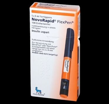dirsək alti: NovoRapid FlexPen insulini, tərkibində insulin aspart var. Hər qələmdə