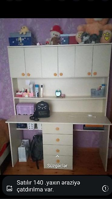 ikinci el ofis: Uşaq/yeniyetmə otağı üçün funksional yazı masası və üst dolab — 1