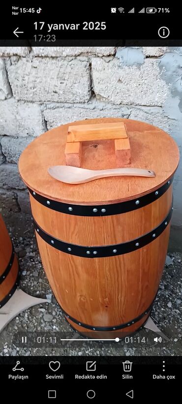 Bağ və bostan üçün digər məhsullar: Turşu tutma üçün qapaqlı xalis palıd çəlləklər. sifarişlə — 3