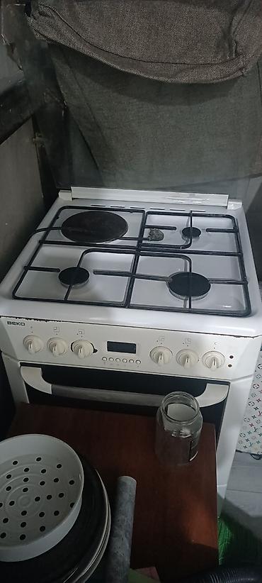 котёл печка: Комбинированная плита, Beko, Б/у, Напольная, Механическая — 1