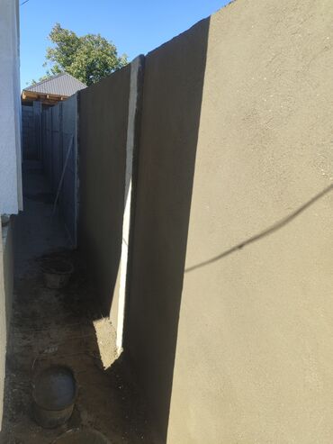 Штукатурка, шпаклевка: Штукатурные и отделочные работы заборов/стен снаружи - Выравнивание и — 16