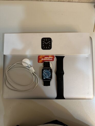 apple watch 4 44: İşlənmiş, Smart saat, Apple, Аnti-lost, rəng - Ağ