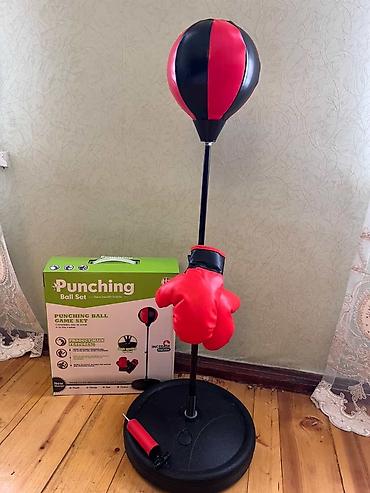 boks torbasi: Punching Ball Set – boks məşq dəsti Məhsul tərkibi: - Yaylı dayaqlı — 1