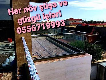 Duş kabinaları, arakəsmələr: 🪟Hər növ şüşə və güzgü işləri: duş kabin,arakəsmə,fasat,qumlama,əyilmə — 8