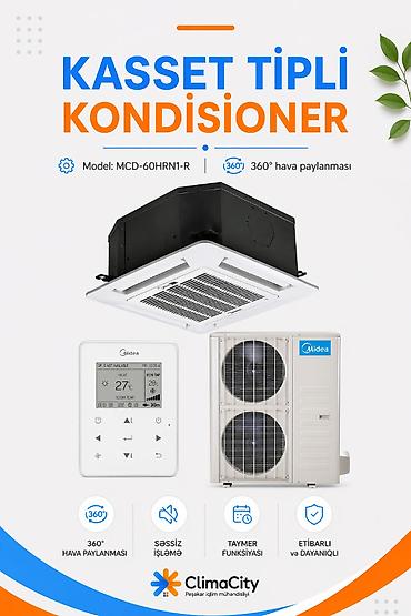 Məişət texnikası: Kondisioner Midea, Yeni, 85-90 kv. m, Split sistem, Kredit yoxdur, Pulsuz quraşdırılma — 2