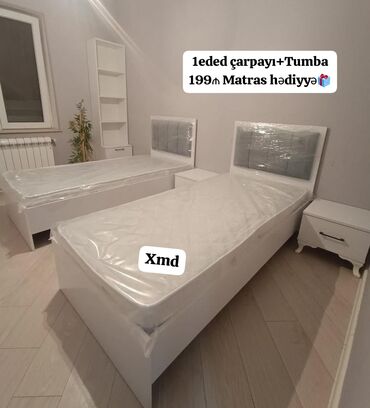 Yataq otağı dəstləri: Təknəfərlik çarpayı, Bazasız, Matras ilə, Siyirməsiz