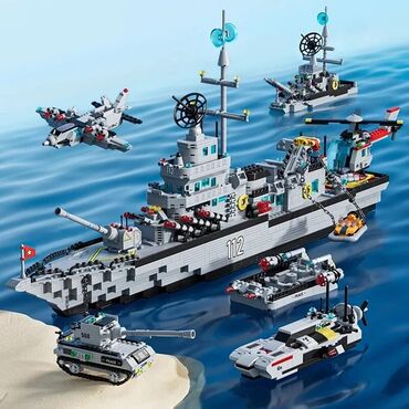 2000 деталей ⚡️Конструктор Warship Набор для военного флота 6 в 1 🔥