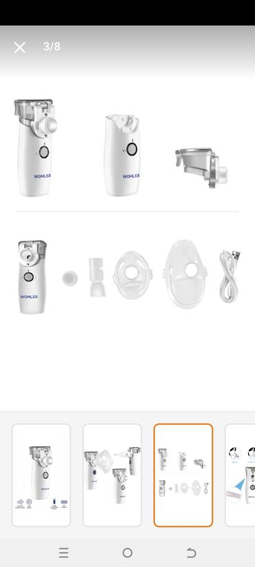 İnqalyatorlar, nebulizerlər: Wohler Mesh Nebulizator – portativ, səssiz və rahat istifadəli — 6