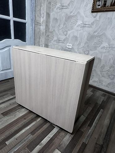 складной таз: Стол трансформер Для кухни, Стол-книжка, Длина, см: 170/80 см, цвет - Бежевый — 1