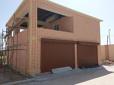 semeni dekoru: Fasad işləri – dekorativ “kərpic” effektli üzluk,qırçınlı sadə bütün — 2