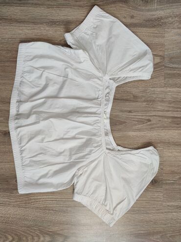 женские блузки с коротким рукавом: Блузка, Крестьянка, Пахта, Solid print