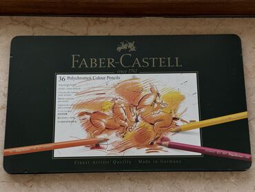 3D Qələmlər: Faber Castel 36 rengli karandaş seti. İstifade olunmuş karandaşları