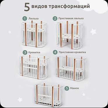 27: Кроватка-трансформер SoftSpace Eco 5в1 Функционал: - 5 вариантов — 3