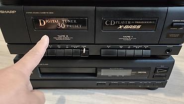 Другая аудиотехника: SHARP муз.центр Винтажный, без колонок, аукса нету, проигрыватель — 7