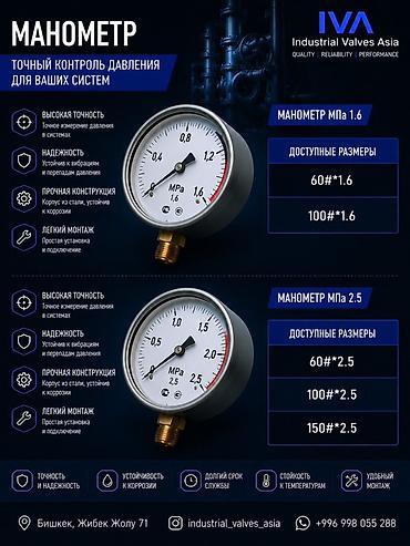 Манометры IVA (Industrial Valves Asia) для точного контроля давления в