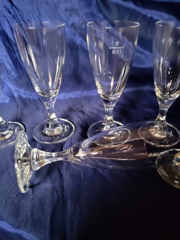 Čaše: Case nove za vino 70te,kristalno staklo Zapadna Nemacka. Case — 7