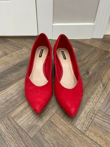 туфли из замша: Туфли 39, цвет - Красный