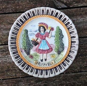 Ostali kućni dekor: Piatti \"Quattro stagioni\"" (set 4) in ceramica artistica. Made in — 3