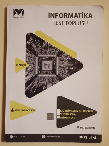 informatika beledcisi kitabi pdf: Abituriyentlər üçün İnformatika test toplusu 3-cü nəşr (MHM Tədris