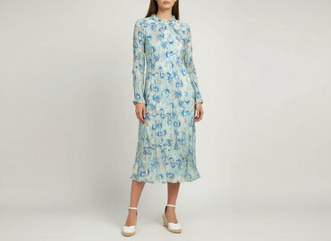 sukienki plisowane z długim rękawem: Sukienka damska, rozmiar S