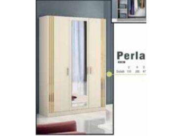perla mebel dolablar: Новый, 3 двери, Распашной, Прямой шкаф, Турция