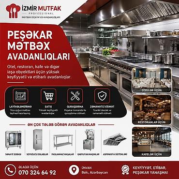 Professional sobalar: Peşəkar mətbəx avadanlıqları – otel, restoran, kafe və digər iaşə — 1