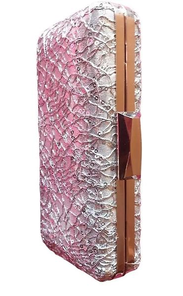 Torbe: Elegantna ženska večernja torbica – model “clutch” sa metalnim okvirom — 11