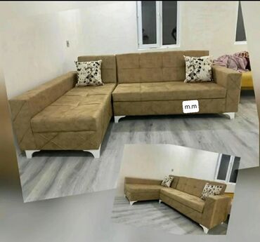 Sifarişlə divanlar: Künc divan, Qonaq otağı üçün, Parça, Bazasız, Açılmayan — 2