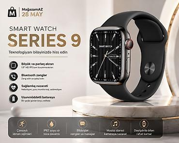 agilli saat: Kateqoriya: Smart saatlar Brend: No Brand Model: Watch Series 9 Black — 1
