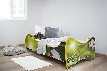 trake za bebe devojcice: Dečiji krevet sa dušekom 160x80 cm (T1 160) Footbal – šifra proizvoda — 1