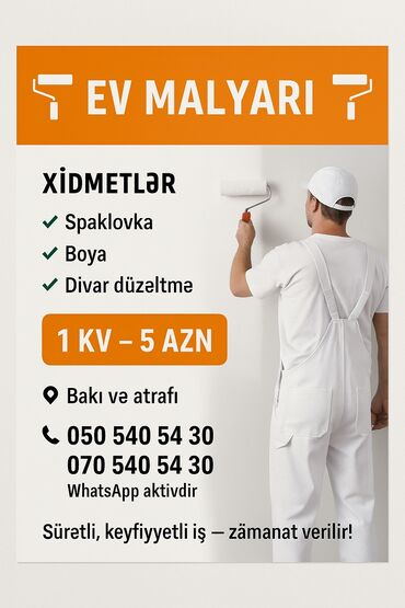 Digər tikinti xidmətləri: Ev malyar