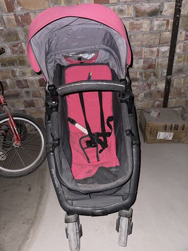 детские коляски ретро: Коляска, цвет - Розовый, Б/у
