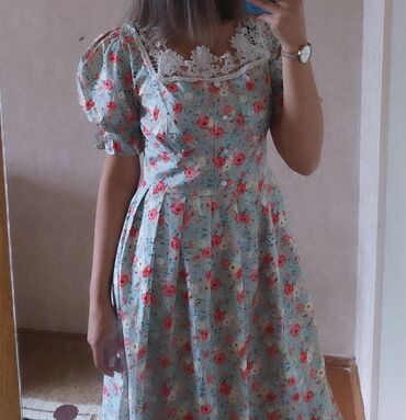 летный красовка: Повседневное платье, Летнее, Миди, S (EU 36)