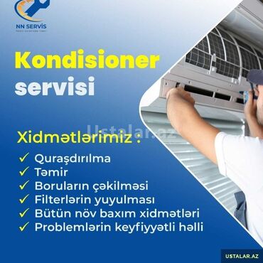 Gözəllik Salonları: Kondisioner Ustası Xidməti! Təmir • Quraşdırma • Yuyulma de montaj