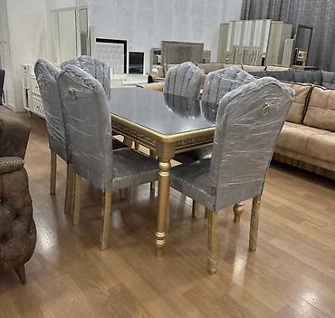 Masa və oturacaq dəstləri: Açılmayan, Dördbucaq masa, 6 stul — 6