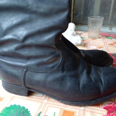 Другая мужская обувь: Продаю б/у хромовые сапоги. 42 размер. в хорошем состоянии!!
