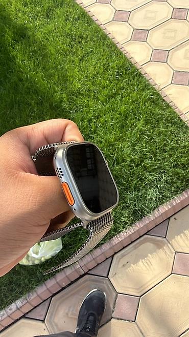 android auto: Смарт‑часы Apple Watch Ultra 2,корпус серебристый, с оранжевой кнопкой — 3